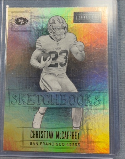 2022 Panini Playbook #12 Christian McCaffrey Sketchbooks — front