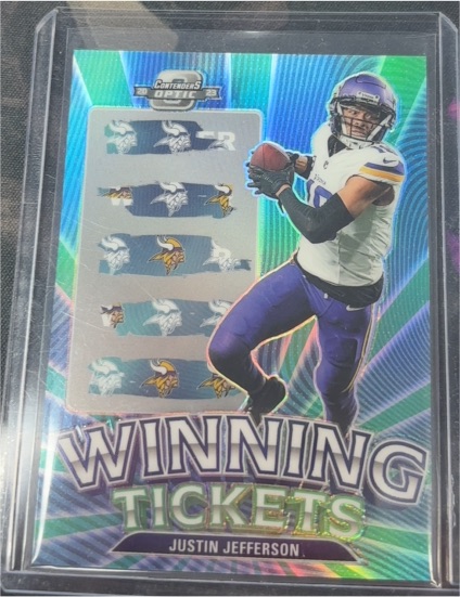 2023 Panini Contenders Optic #WT-5 Justin Jefferson Winning Ticket — front