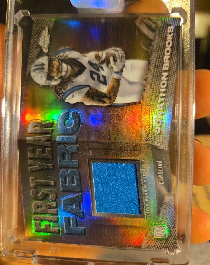 2024 Topps Chrome #FYF-JB Jonathon Brooks First Year Fabric — front