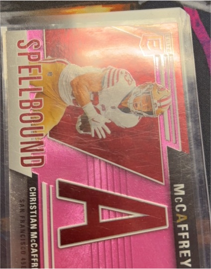 2024 Panini Donruss Elite #15 Christian McCaffrey Spellbound Pink — front