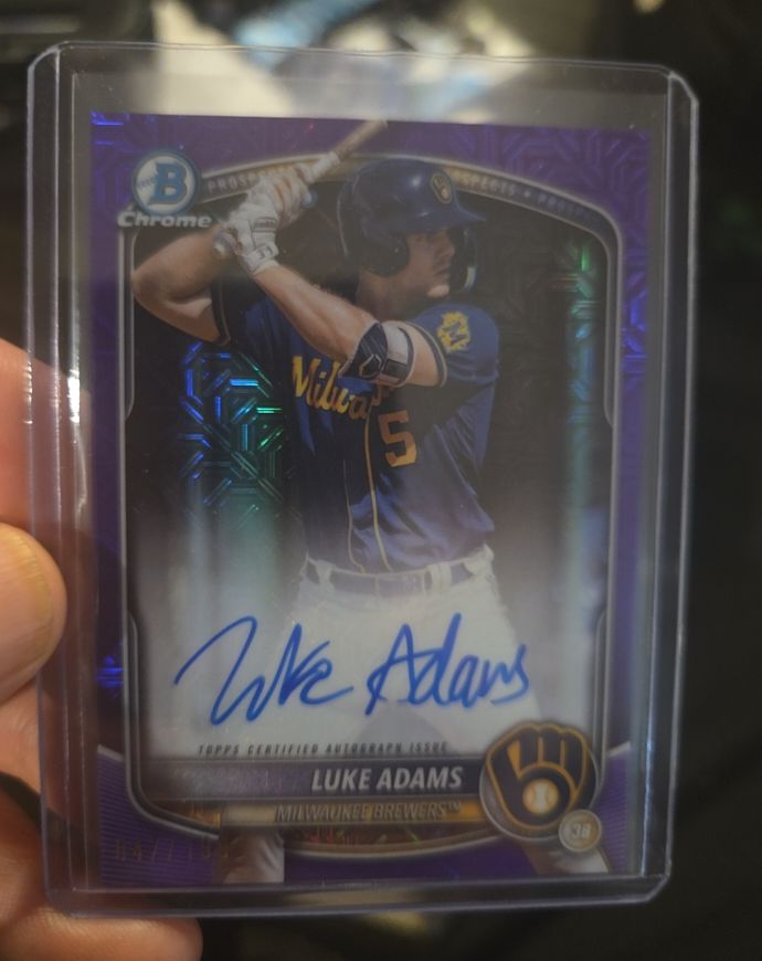 2025 Bowman Chrome #BMA-LAD Luke Adams — front