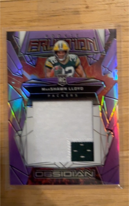 2024 Panini Obsidian Rookie Eruption Materials #ERM-MLD MarShawn Lloyd — front