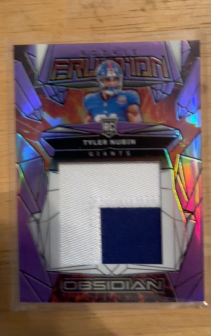 2024 Panini Obsidian Rookie Eruption Materials #ERM-TNU Tyler Nubin — front