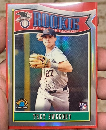 2025 Bowman Chrome #ROY-12 Trey Sweeney Rookie of the Year Favorites — front