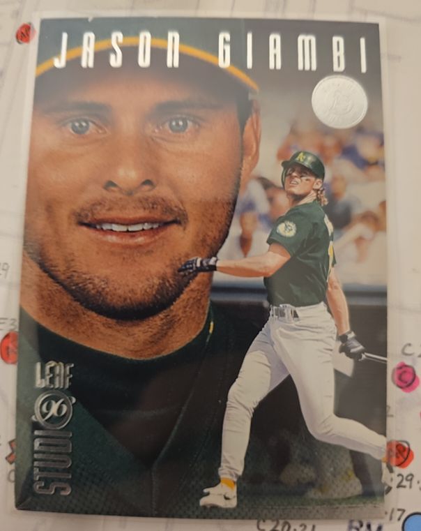 1996 Leaf Studio #13 Jason Giambi — front