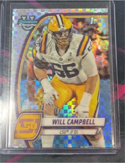2024 Bowman University Chrome #181 Will Campbell — front