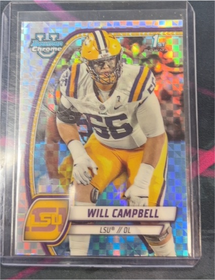 2024 Bowman University Chrome #181 Will Campbell — front