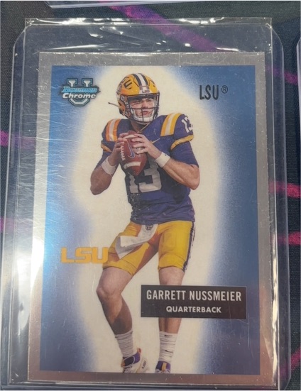 2024 Bowman Chrome University #55B-20 Garrett Nussmeier — front