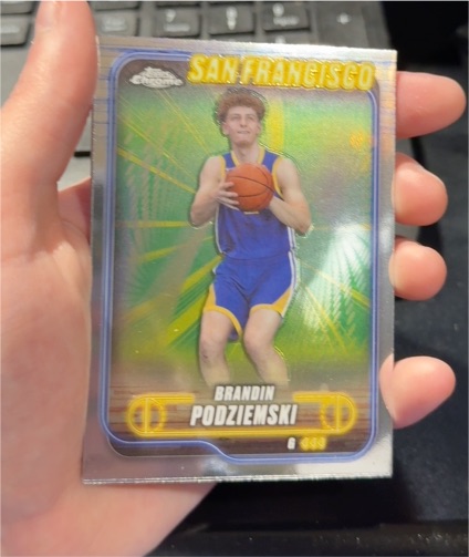 2024-25 Topps Chrome #7 Brandin Podziemski San Francisco — front