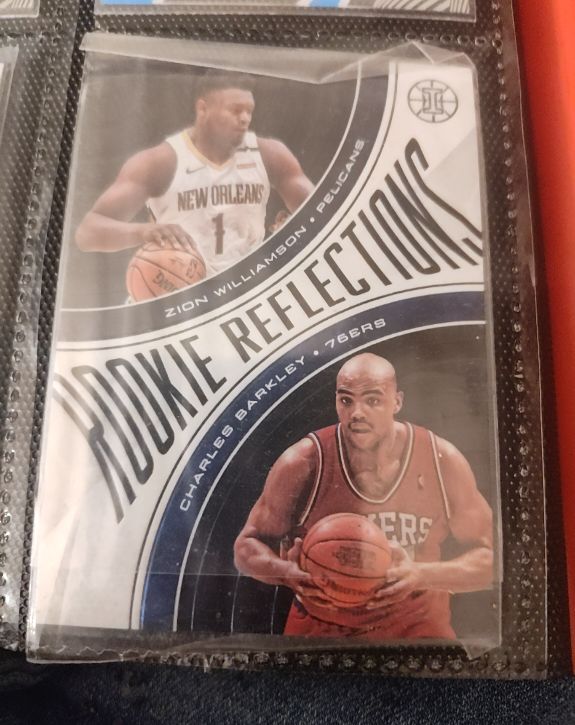 2019-20 Panini Illusions Rookie Reflections #9 Zion Williamson Charles Barkley — front