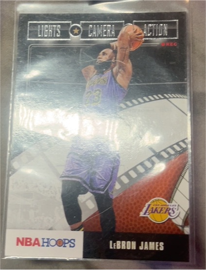 2019-20 Panini NBA Hoops #20 LeBron James Lights Camera Action — front