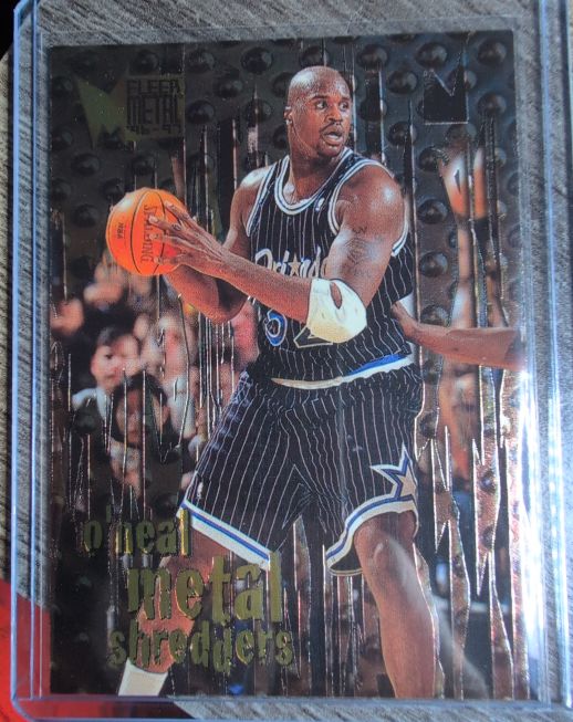 1996-97 Fleer Metal #143 Shaquille O'Neal Metal Shredders — front