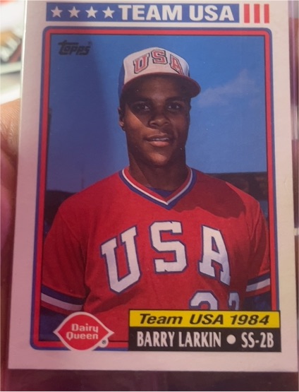 1992 Topps Dairy Queen Team USA #11 Barry Larkin — front
