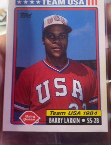 1984 Topps Dairy Queen Team USA Barry Larkin SS-2B — front