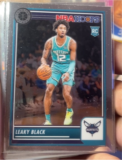 2023-24 Panini NBA Hoops Premium Stock #248 Leaky Black — front