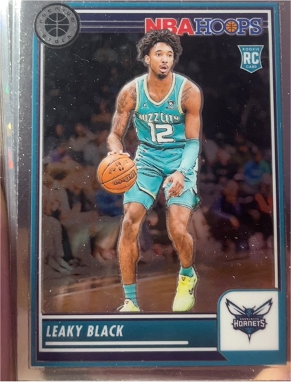 2023-24 Panini NBA Hoops Premium Stock #248 Leaky Black — front