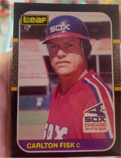 1987 Leaf #199 Carlton Fisk — front