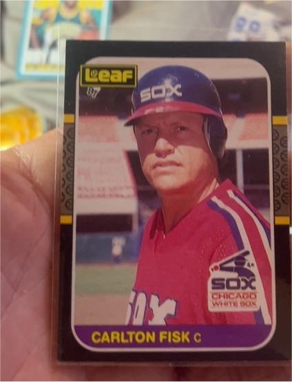 1987 Leaf #199 Carlton Fisk — front