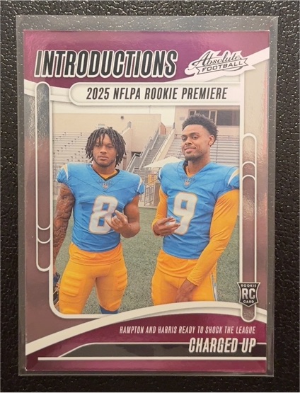 2025 Panini Absolute Introductions #I-OHN Omarion Hampton Tre Harris — front