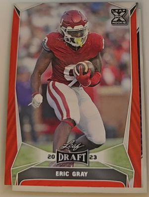 2023 Leaf Draft #47 Eric Gray Rookie Card — front
