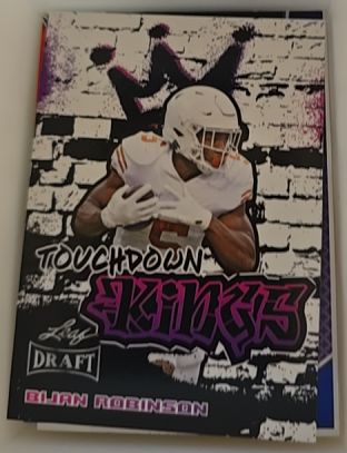 2023 Leaf Draft #95 Bijan Robinson Touchdown Kings — front