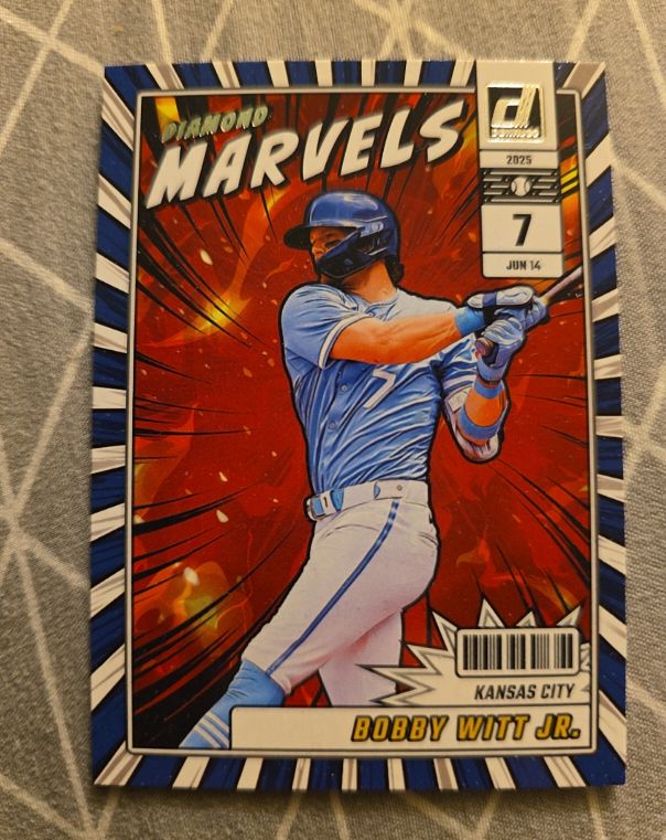 2025 Donruss Diamond Marvels #7 Bobby Witt Jr. — front