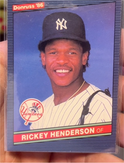 1986 Donruss #51 Rickey Henderson — front
