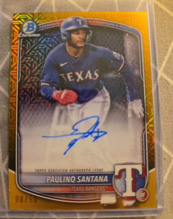 2025 Bowman Chrome Mega Box #BMA-PS Paulino Santana — front