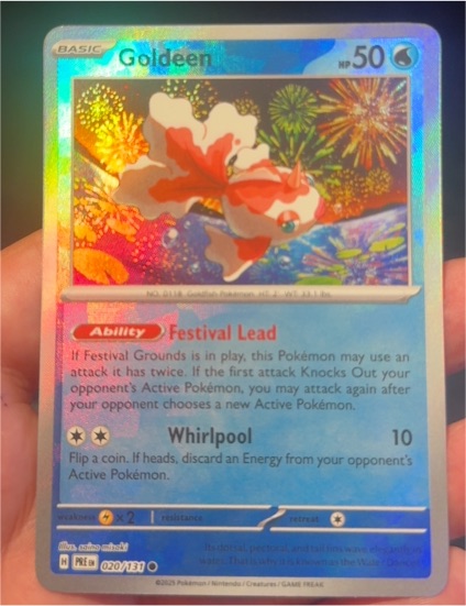 2025 Pokémon Scarlet & Violet Prismatic Evolutions #020 Goldeen — front