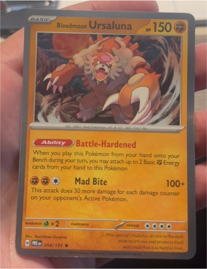 2024 Pokémon Prismatic Evolutions #054 Bloodmoon Ursaluna — front