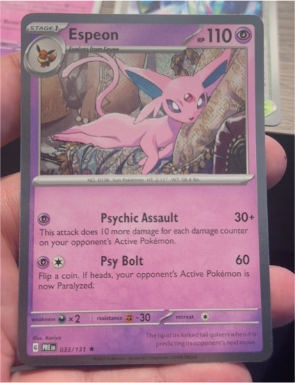 2025 Pokémon Scarlet & Violet Prismatic Evolutions #033 Espeon — front