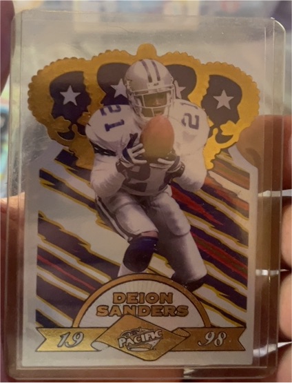 1998 Pacific Gold Crown Die Cuts #2 Deion Sanders — front