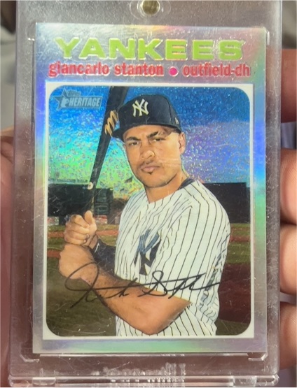 2020 Topps Heritage #443 Giancarlo Stanton — front