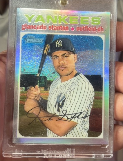 2020 Topps Heritage #443 Giancarlo Stanton — front