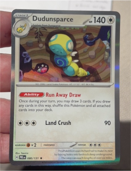 2024 Pokémon SV: Prismatic Evolutions #080 Dudunsparce — front