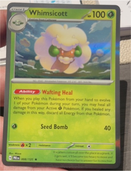 2024 Pokémon TCG Prismatic Evolutions #008 Whimsicott — front