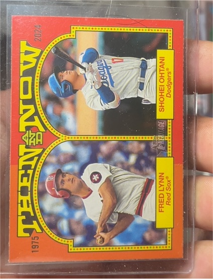 2024 Topps Heritage Then and Now #TAN-1 Shohei Ohtani / Fred Lynn — front