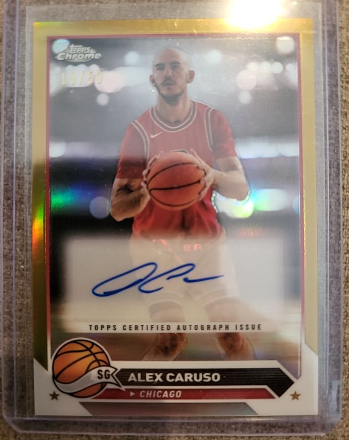 2023-24 Topps Chrome Sapphire Orange Auto #CG-AC Alex Caruso — front