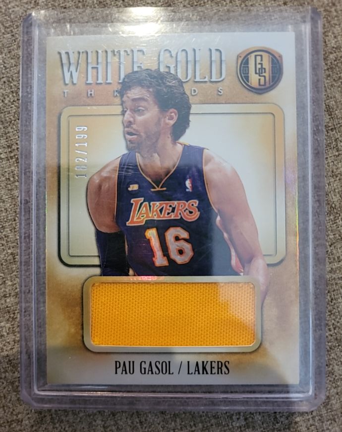 2013-14 Panini Gold Standard White Gold Threads #16 Pau Gasol — front