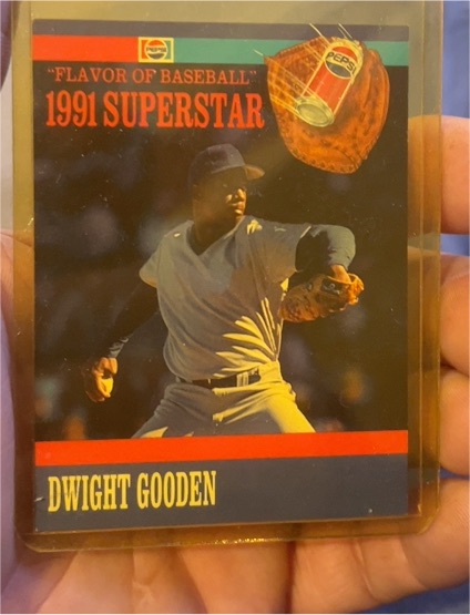1991 Pepsi Superstar #1 Dwight Gooden — front