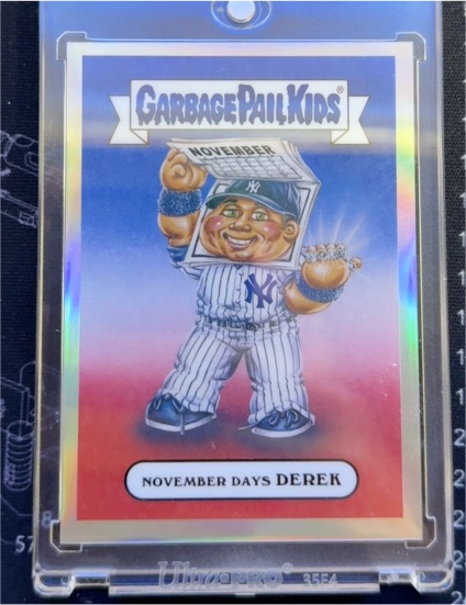 2025 Bowman Chrome Garbage Pail Kids #BGP-31 November Days Derek Jeter — front
