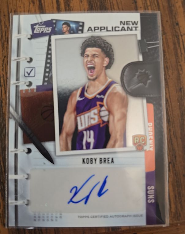 2025-26 Topps #NA-KB Koby Brea New Applicant Auto RC Phoenix Suns — front