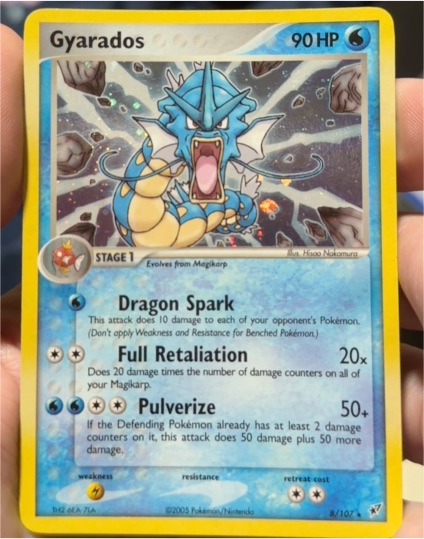 2005 Pokemon EX Deoxys #8 Gyarados — front