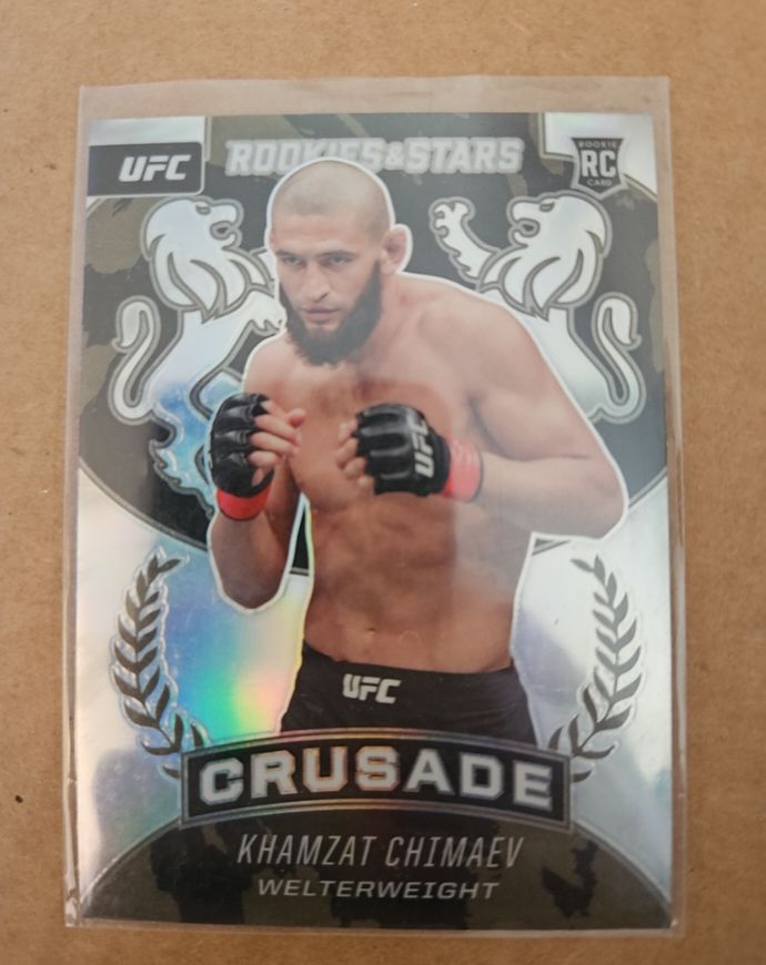 2021 Panini Chronicles UFC #234 Khamzat Chimaev Crusade Rookie Card — front