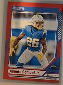 2024 Donruss #226 Asante Samuel Jr. Press Proof Blue — front