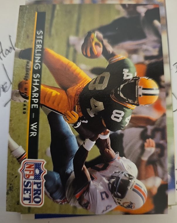 1992 Pro Set #176 Sterling Sharpe — front