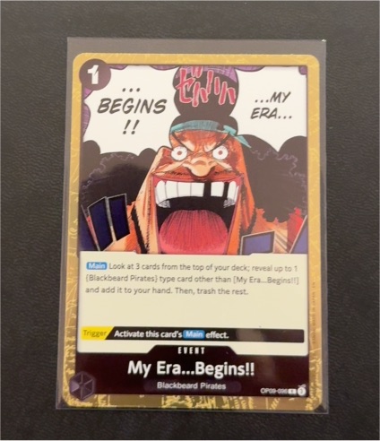 One Piece Card Game OP09-096 My Era...Begins!! Blackbeard Pirates — front