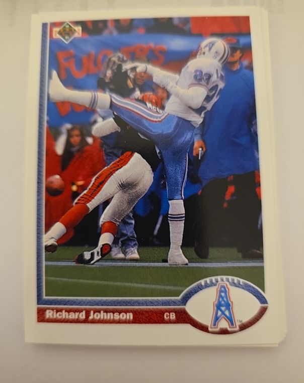 1991 Upper Deck #422 Richard Johnson Houston Oilers — front