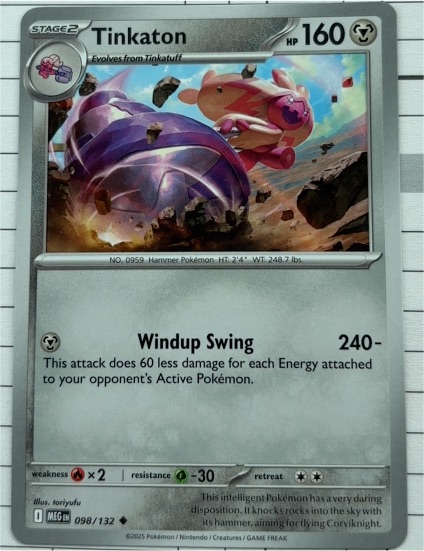 2025 Pokémon ME01 #098 Tinkaton — front