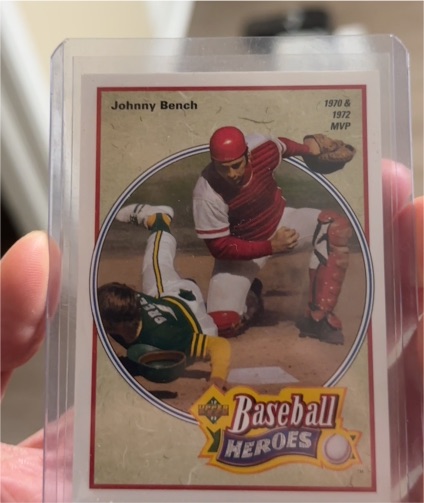 1992 Upper Deck Baseball Heroes #39 Johnny Bench — front
